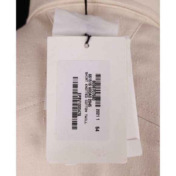 Bottega Veneta Knotted Twill Long Sleeve Polo Shirt 54 US 44 L Mens Beige NWT - Picture 8 of 10